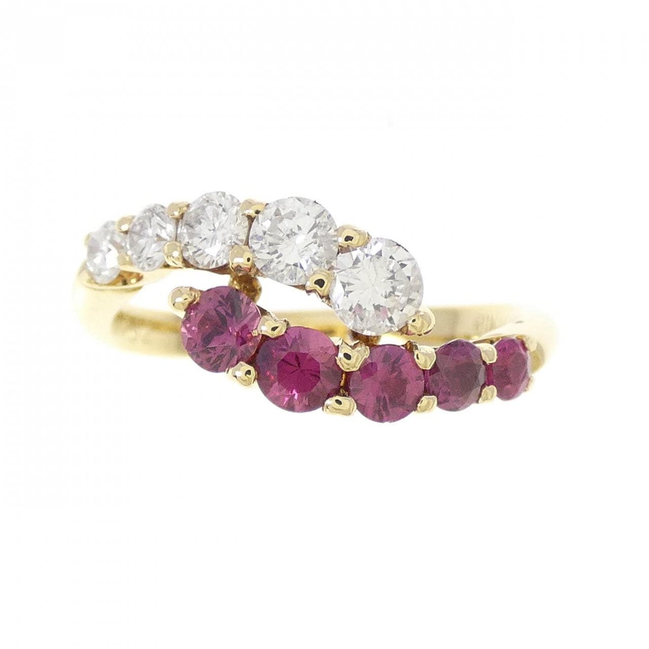 K18YG ルビー リング 0.60CT