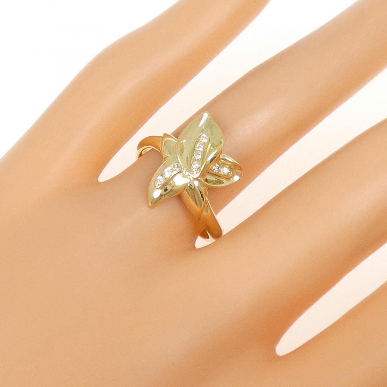 K18YG ダイヤモンド リング 0.05CT