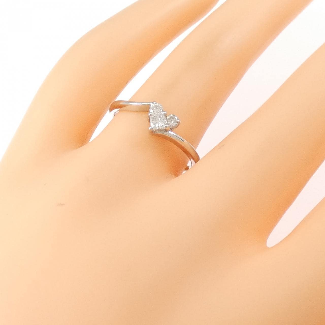 PT900 ハート ダイヤモンド リング 0.25CT