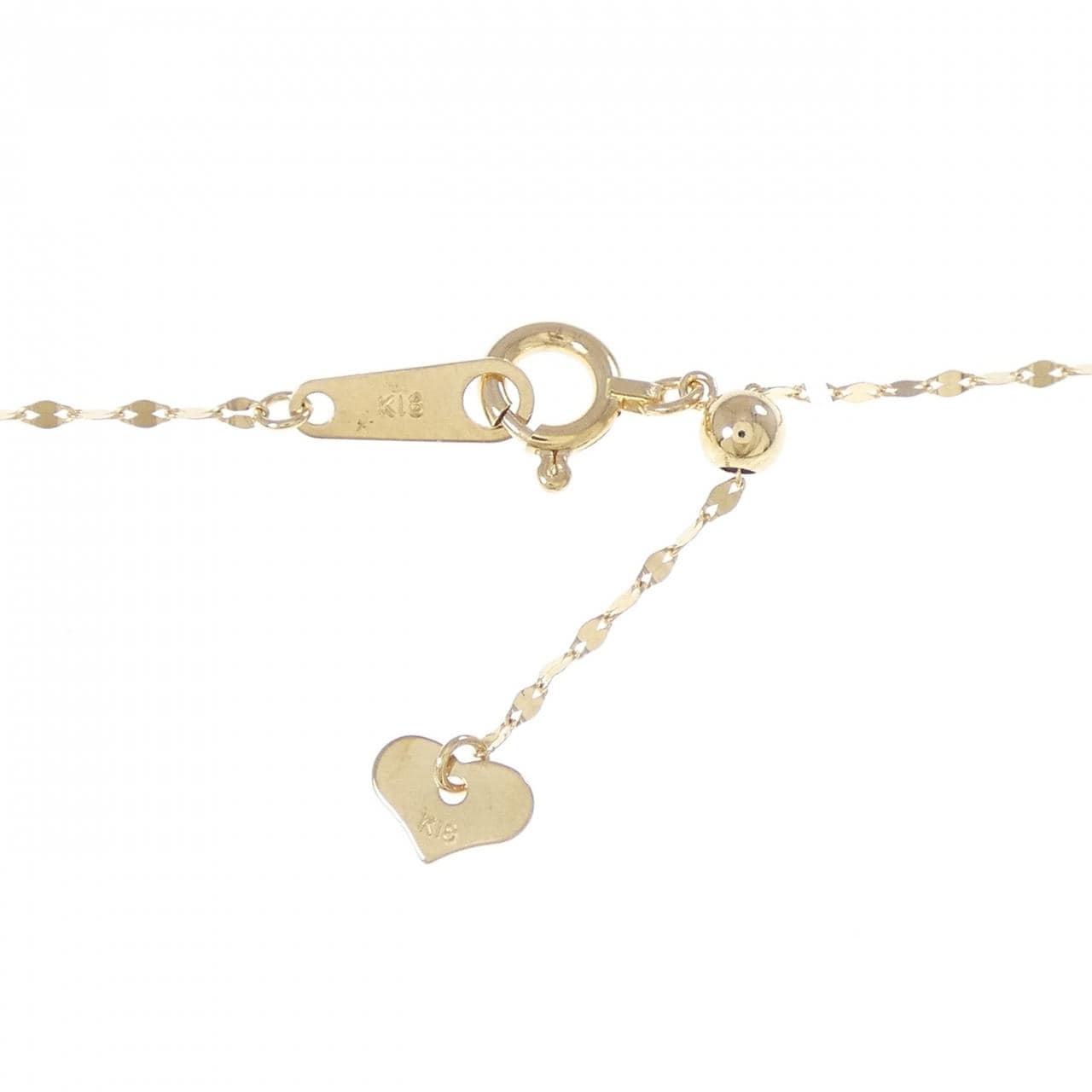 K18YG(枠) ダイヤモンド コイン ネックレス 0.01CT