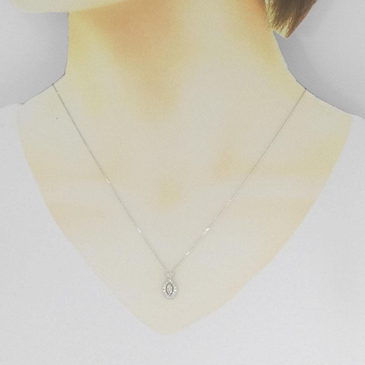 【新品】PT900/PT850 ダイヤモンド ネックレス 0.35CT