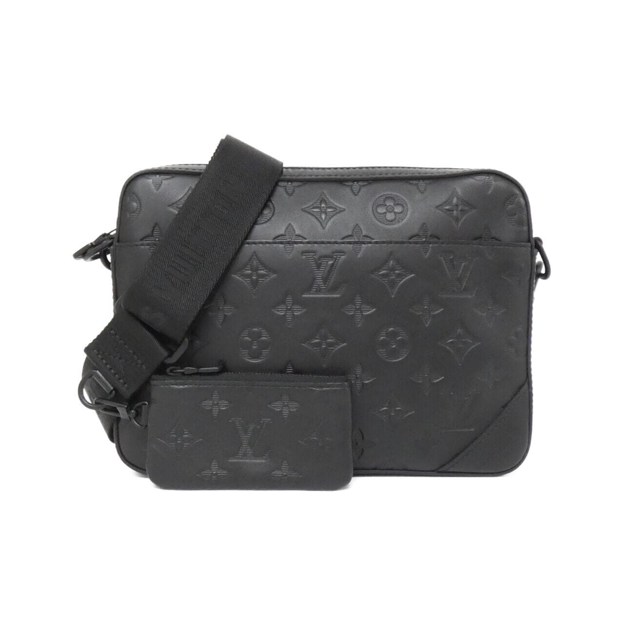 LOUIS VUITTON Monogram Shadow Duo 郵差包 M69827 單肩包