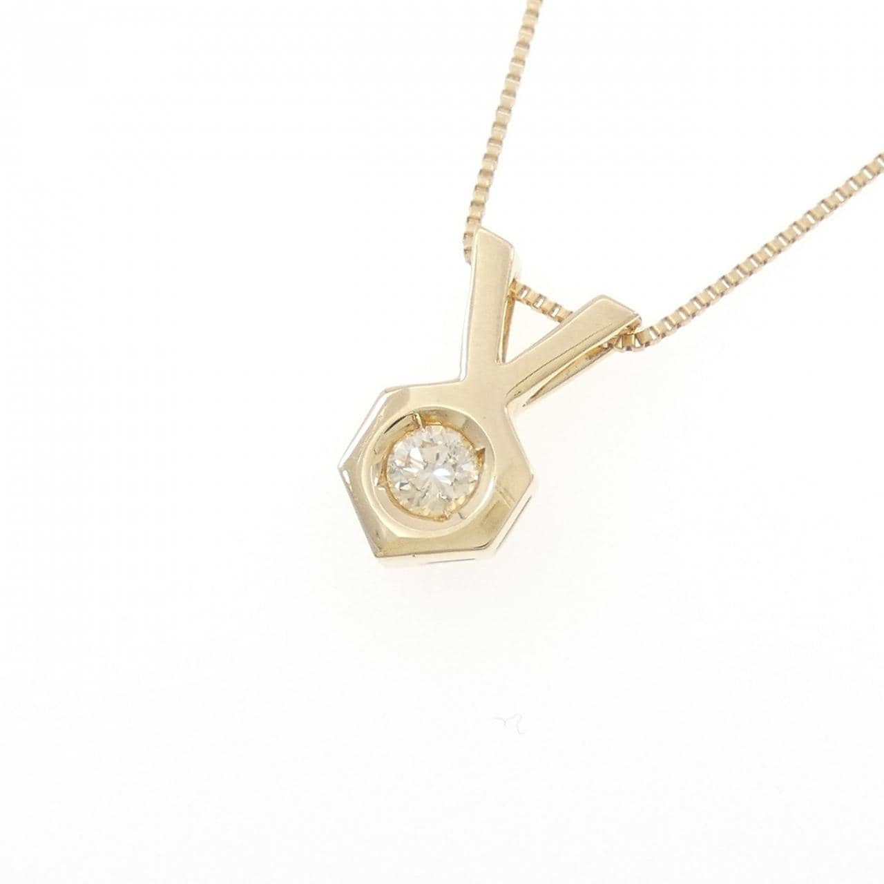 K18YG ダイヤモンド ネックレス 0.16