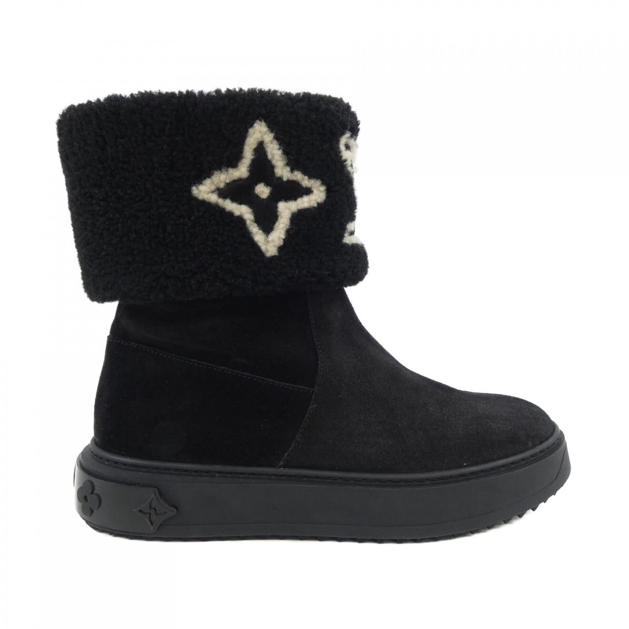 ルイヴィトン LOUIS VUITTON ロゴ スエード スノードロップライン ブーツ