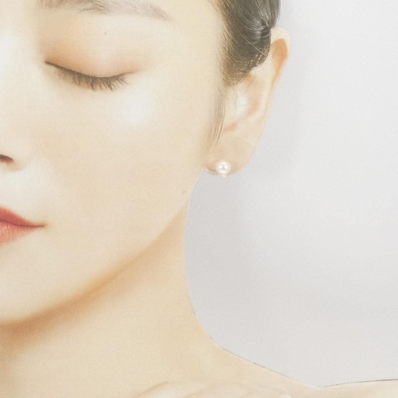 K18PG アコヤパール ピアス 6.6mm