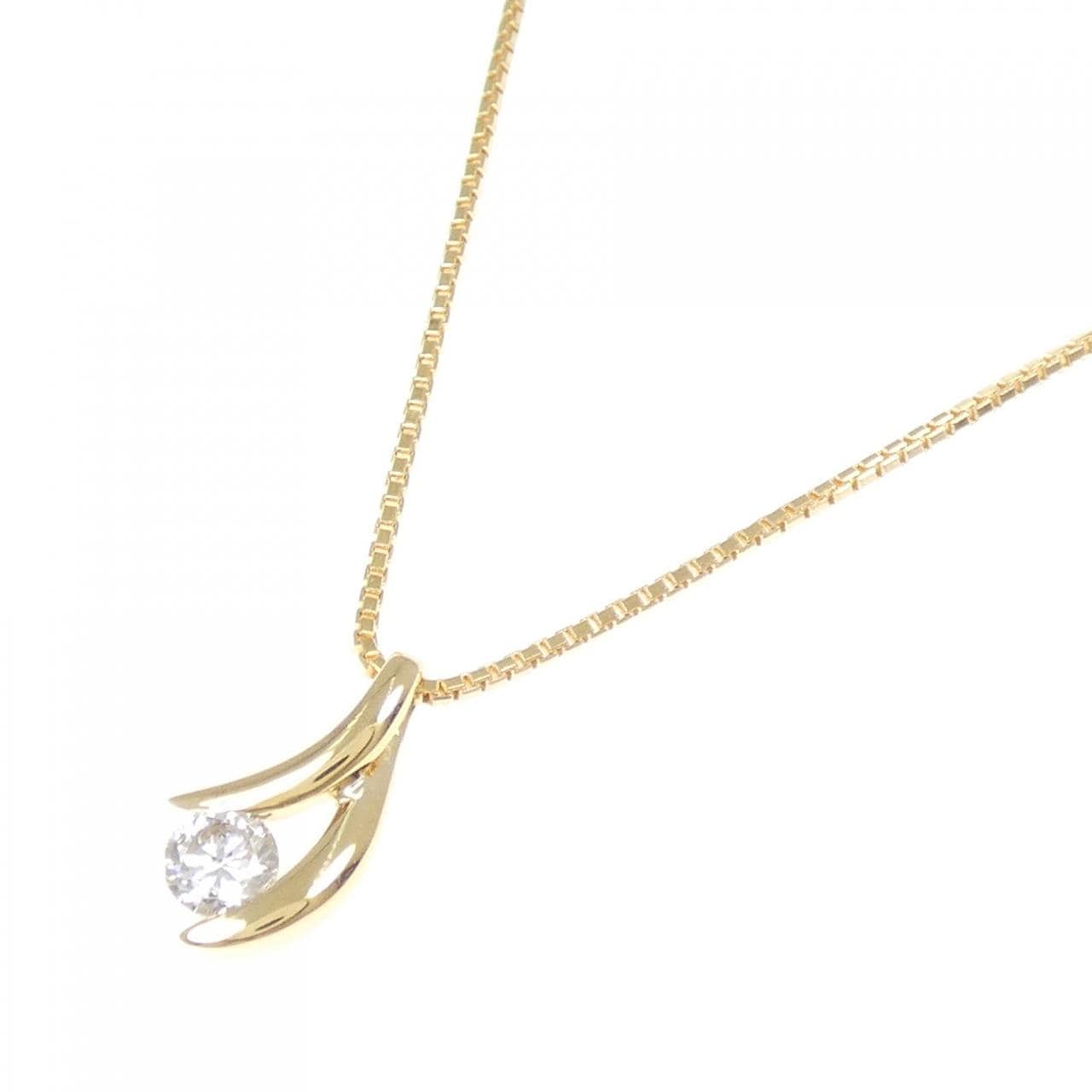 K18YG ダイヤモンド ネックレス 0.37CT