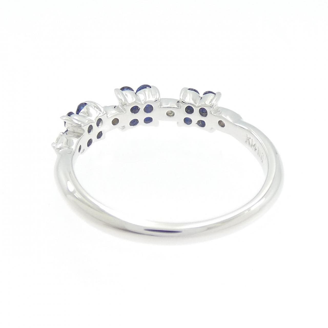 K14WG フラワー サファイヤ リング