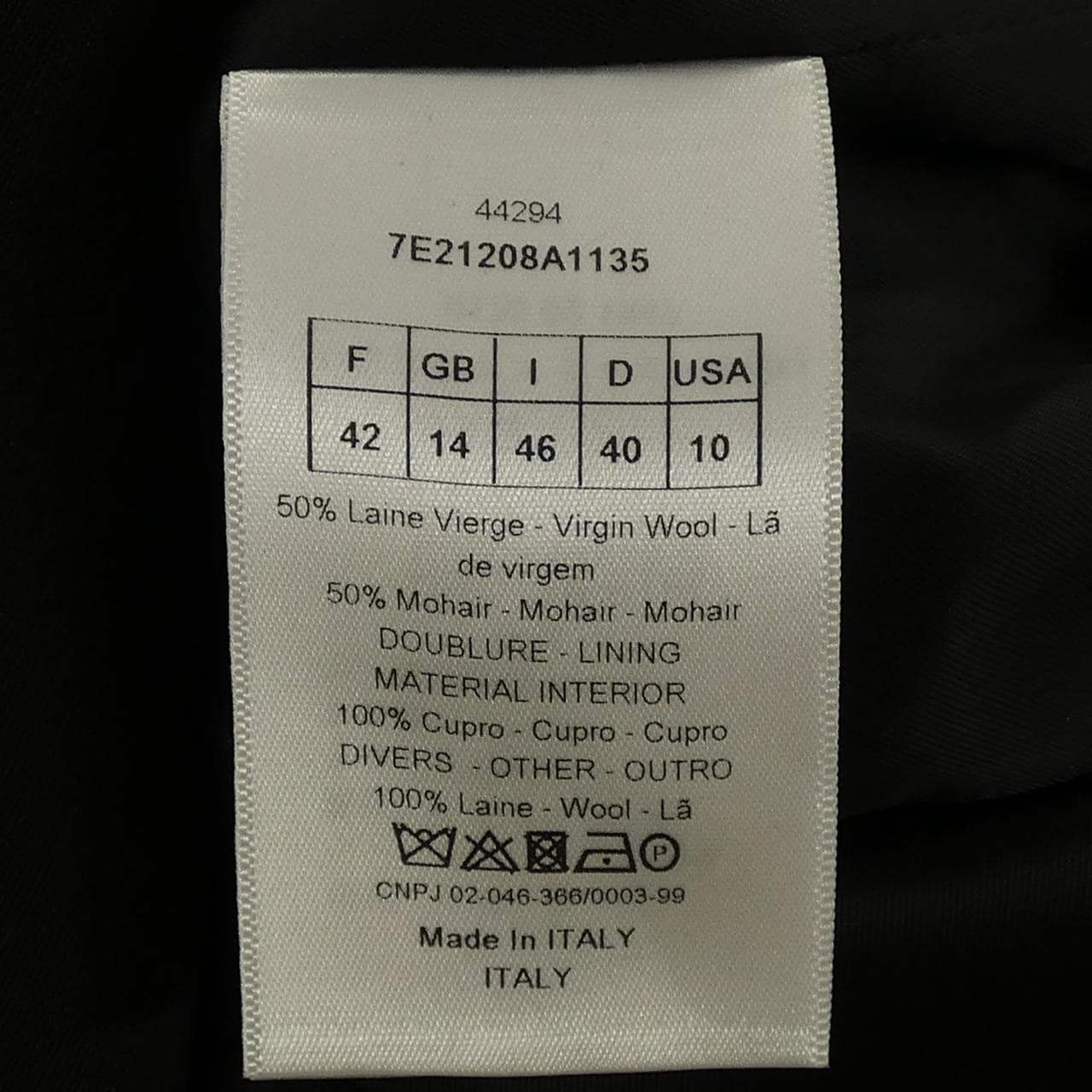 クリスチャンディオール CHRISTIAN DIOR 7E21208A1135 ジャケット