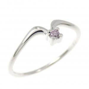 750WG ピンクダイヤモンド リング