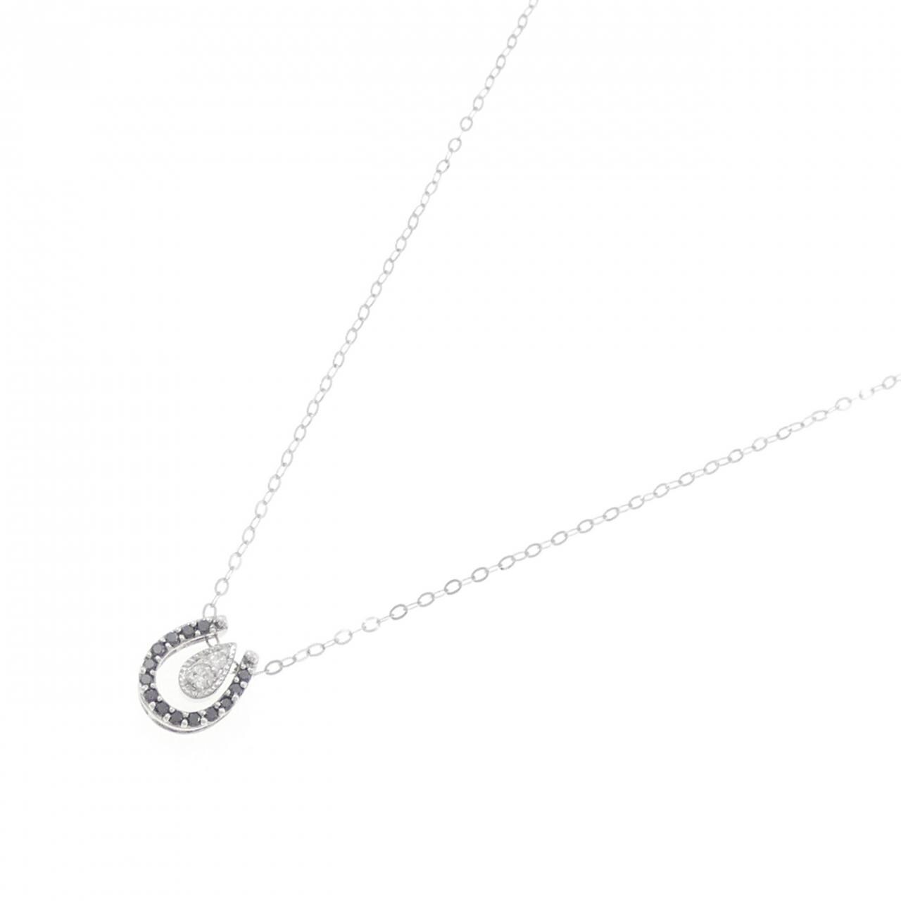 K18WG 2WAY ダイヤモンド ネックレス 0.05CT