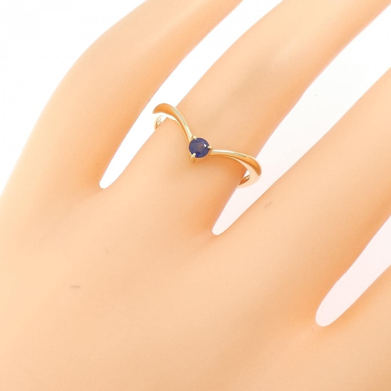 750YG サファイヤ リング 0.15CT