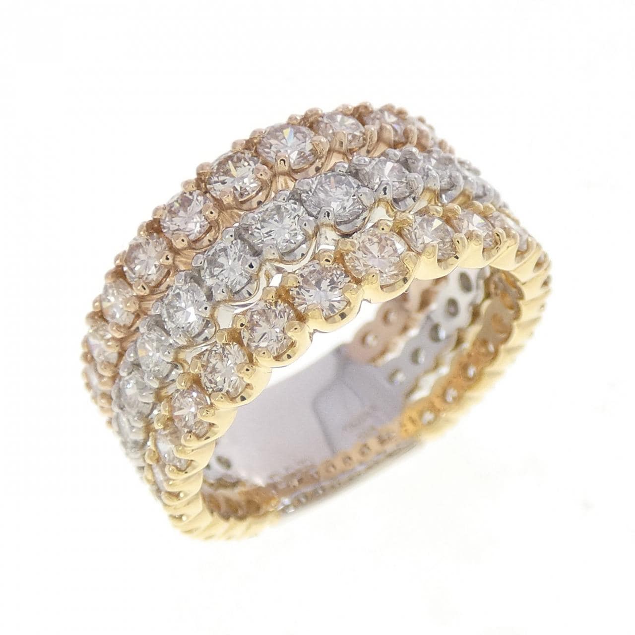 PT950/K18/K18PG ダイヤモンド リング 3.00CT