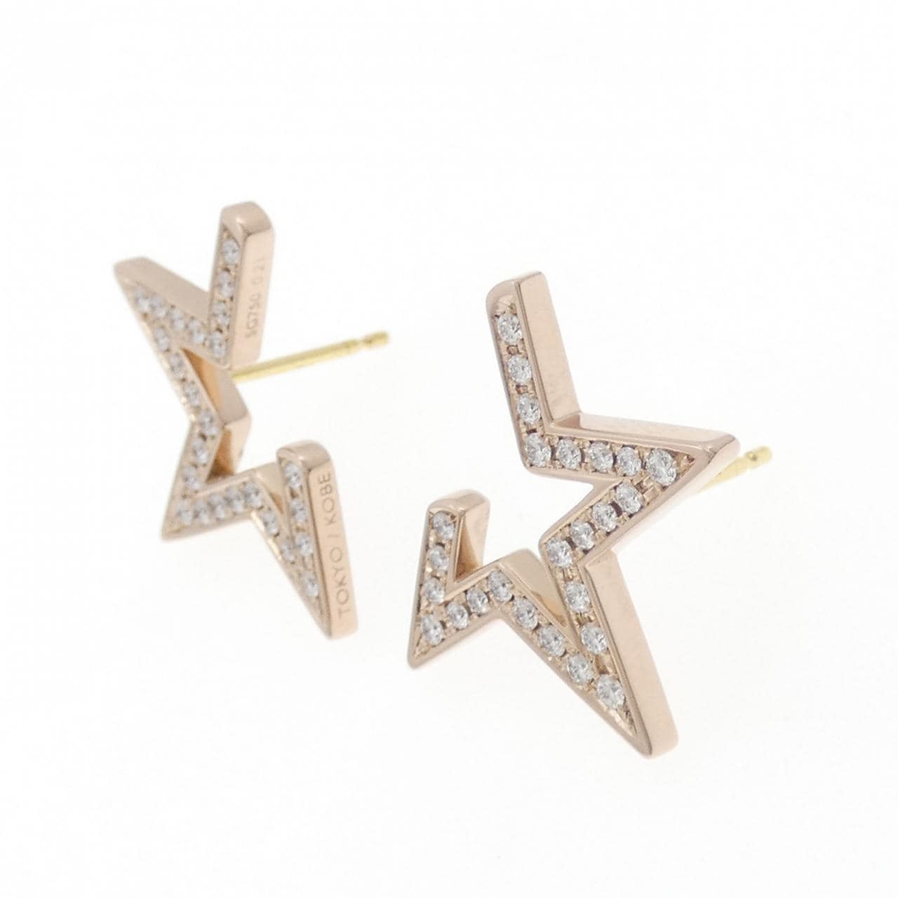 タサキ アブストラクト スター ピアス 0.42CT