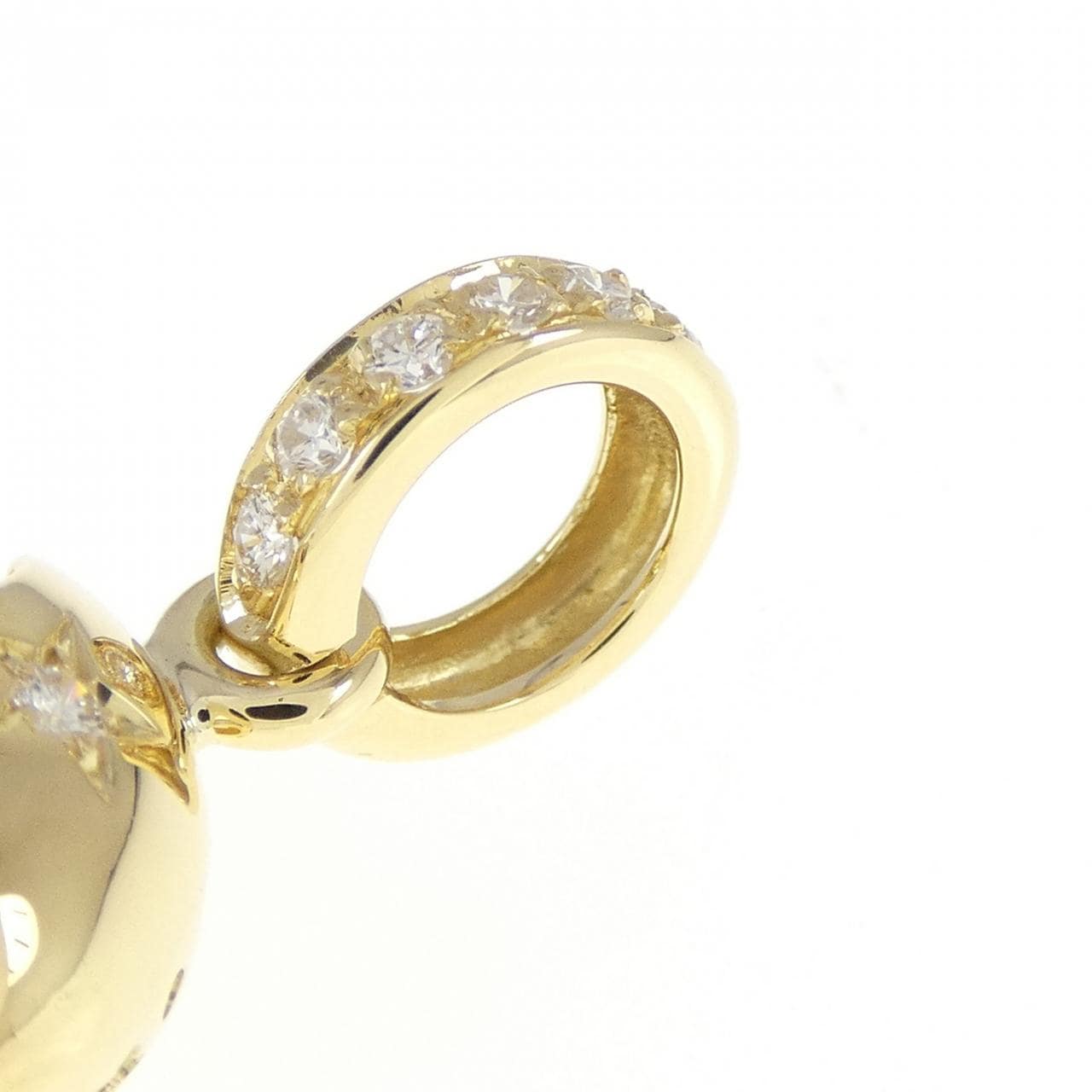 750YG ムーン×スター ダイヤモンド ペンダント 0.23CT