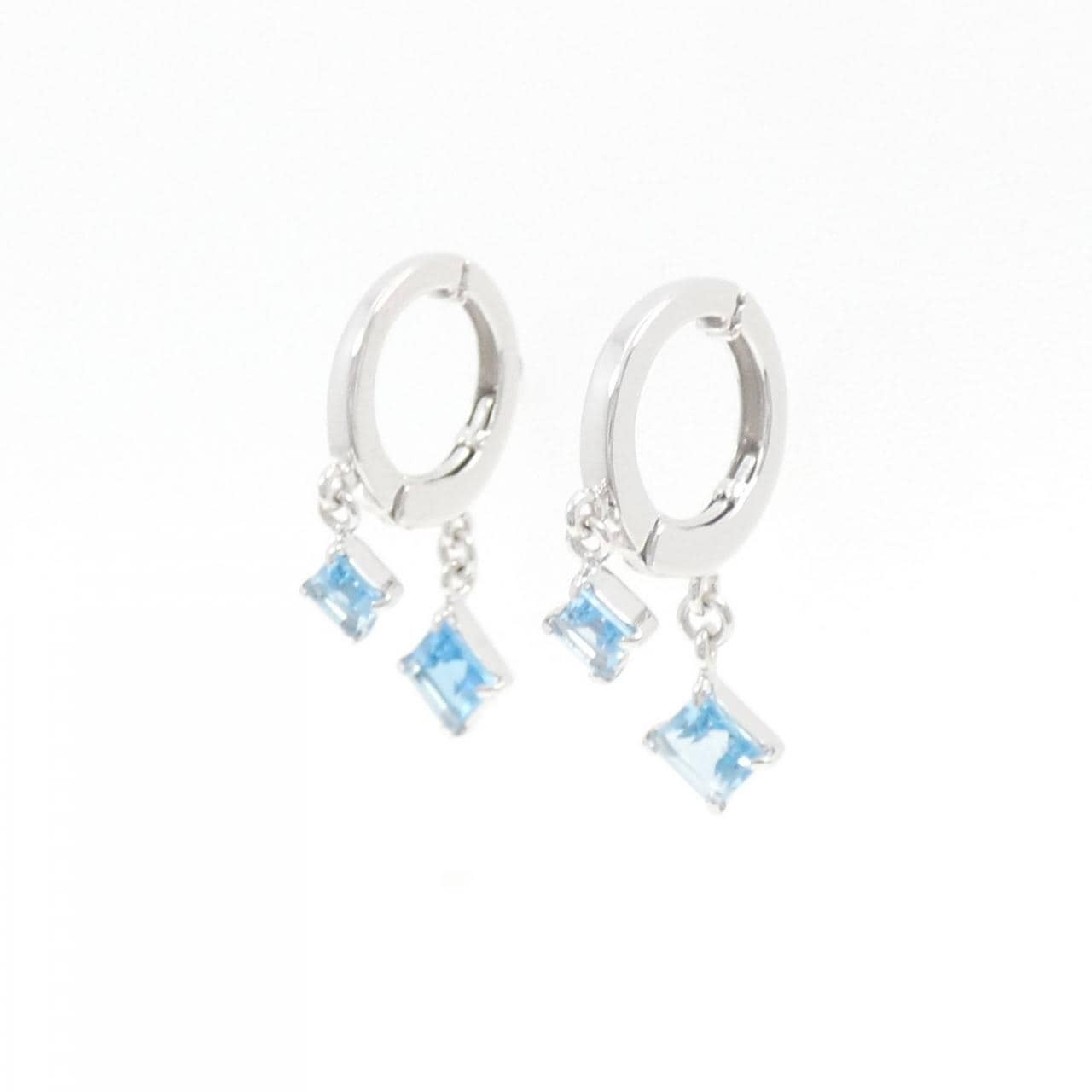 K14WG ブルートパーズ イヤリング