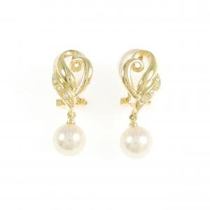 K18YG Akoya珍珠耳夹6.9 毫米