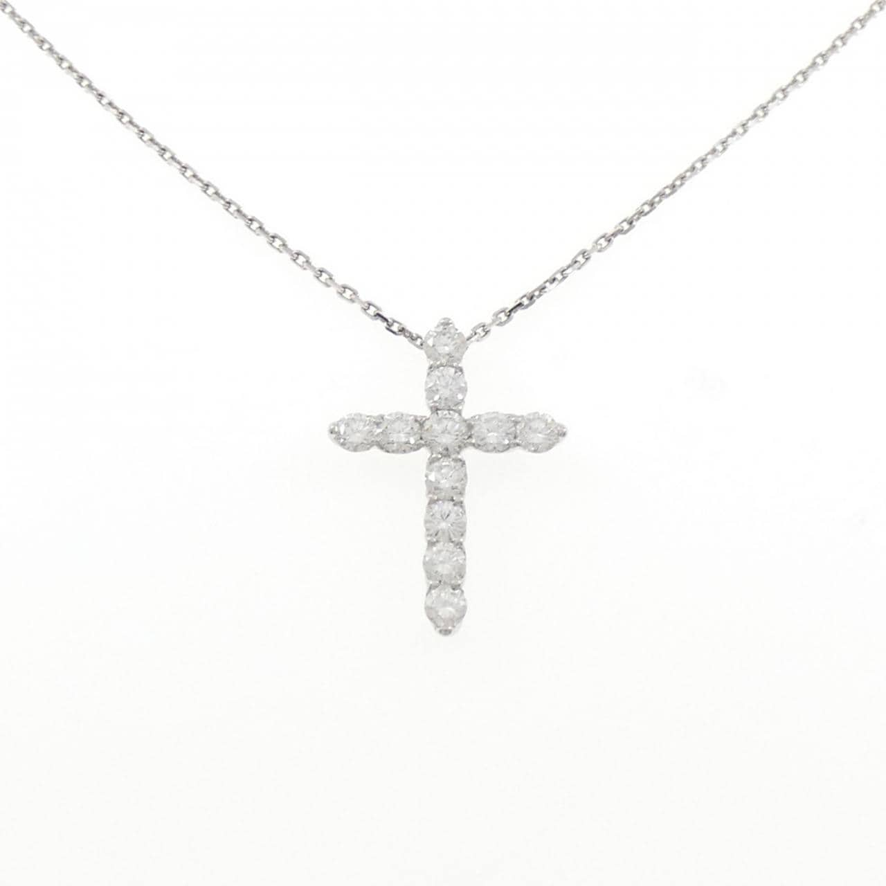 PT900/PT850 クロス ダイヤモンド ネックレス 1.90CT