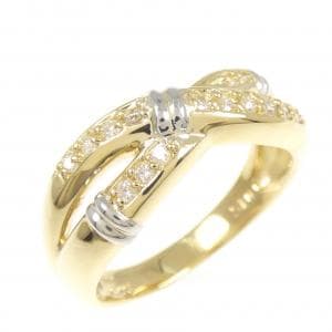 K18YG/PT900 ダイヤモンド リング 0.15CT