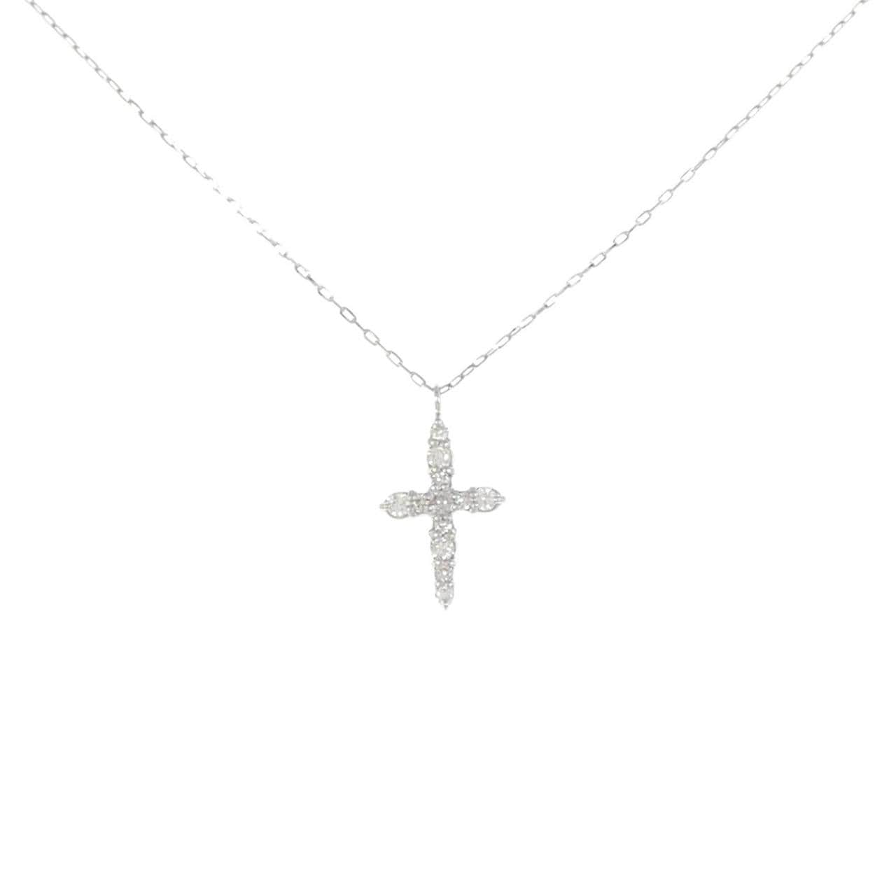 [BRAND NEW] PT Cross Diamond Necklace 0.10CT