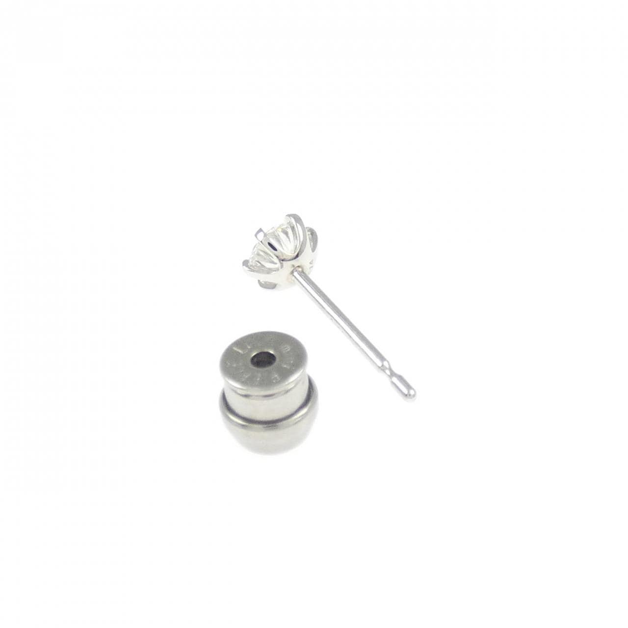 【リメイク】PT900/ST ダイヤモンド ピアス 0.214CT D SI1 3EXT 片耳