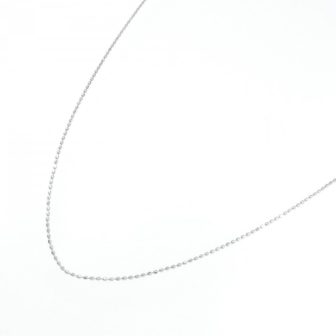 K18WG ボール チェーンネックレス