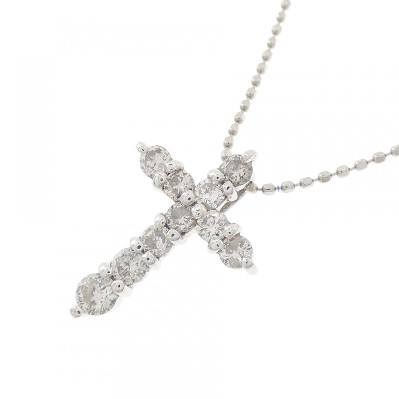 PT900/PT850 クロス ダイヤモンド ネックレス 0.50CT