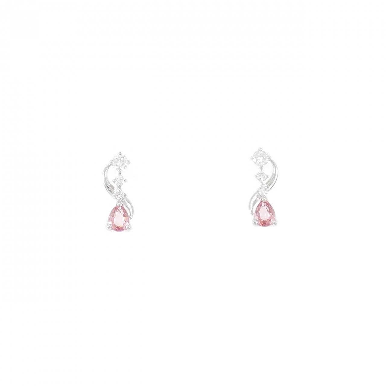 PT Padparadscha Sapphire Earrings 0.462CT