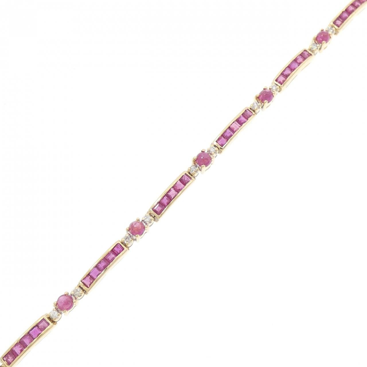 750YG ruby bracelet