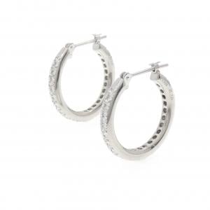 PT900 フープ ダイヤモンド ピアス 0.50CT