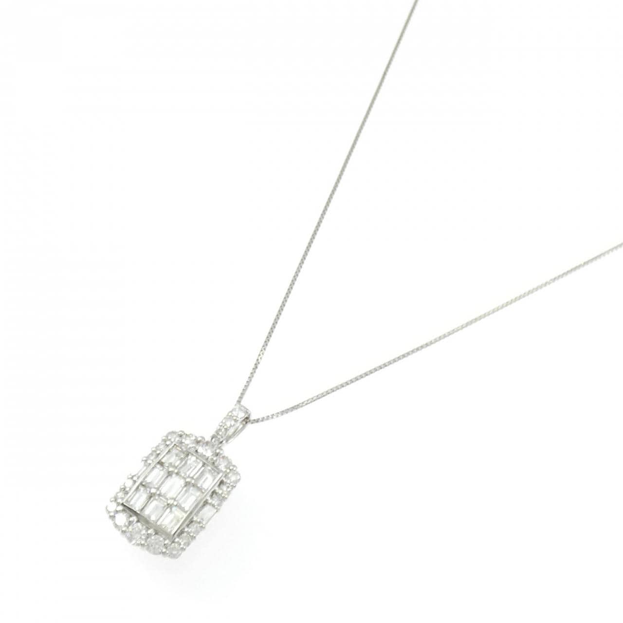 【新品】PT900/PT850 ダイヤモンド ネックレス 1.00CT