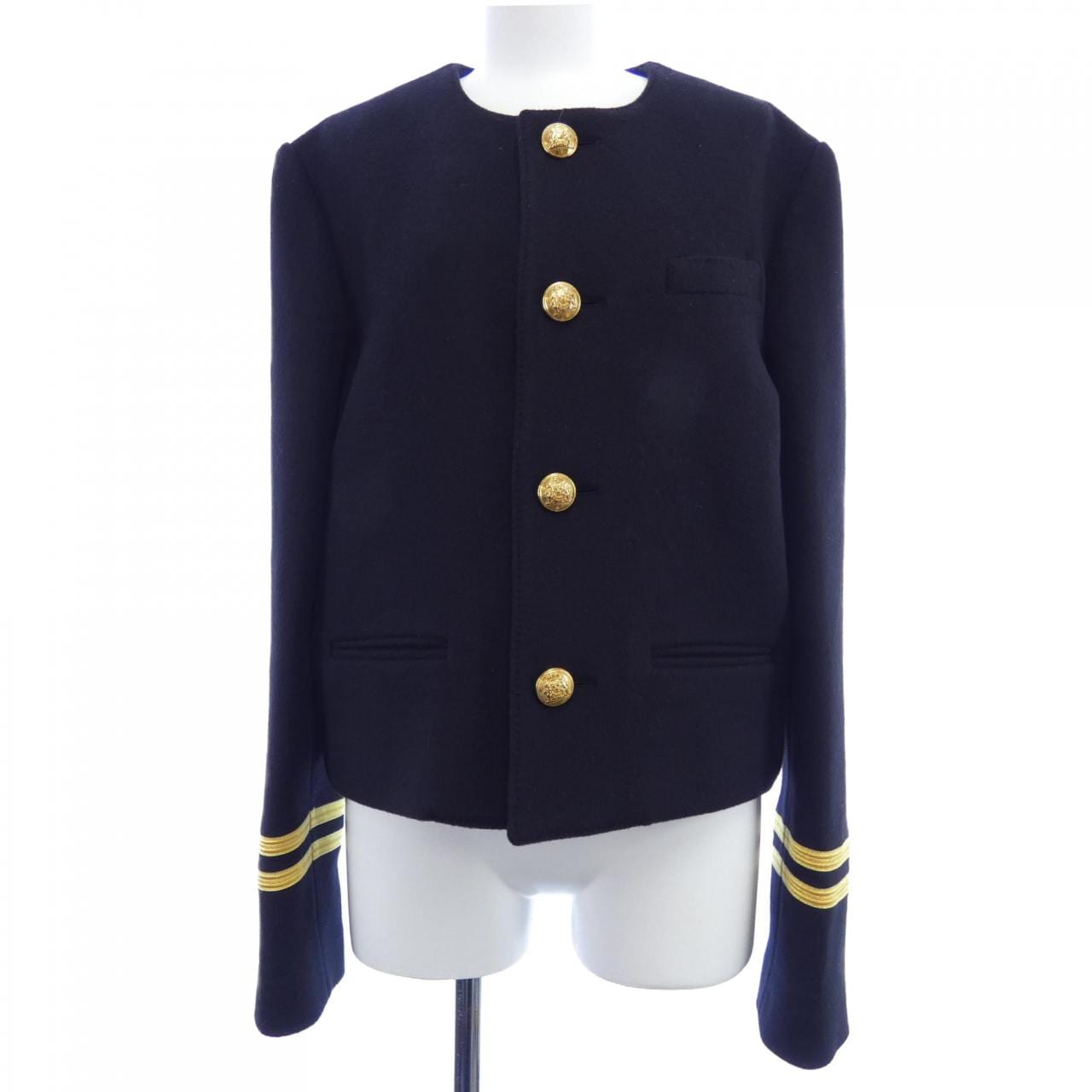 セリーヌ CELINE SPENCER CAPTAIN JACKET 2V75F6700 ノーカラージャケット