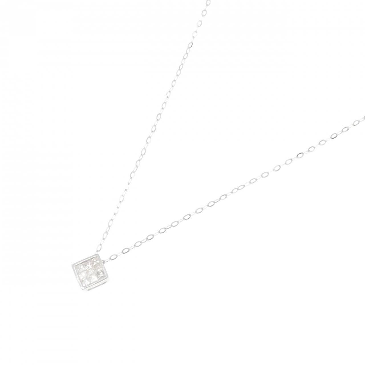 K18WG ダイヤモンド ネックレス 0.20CT