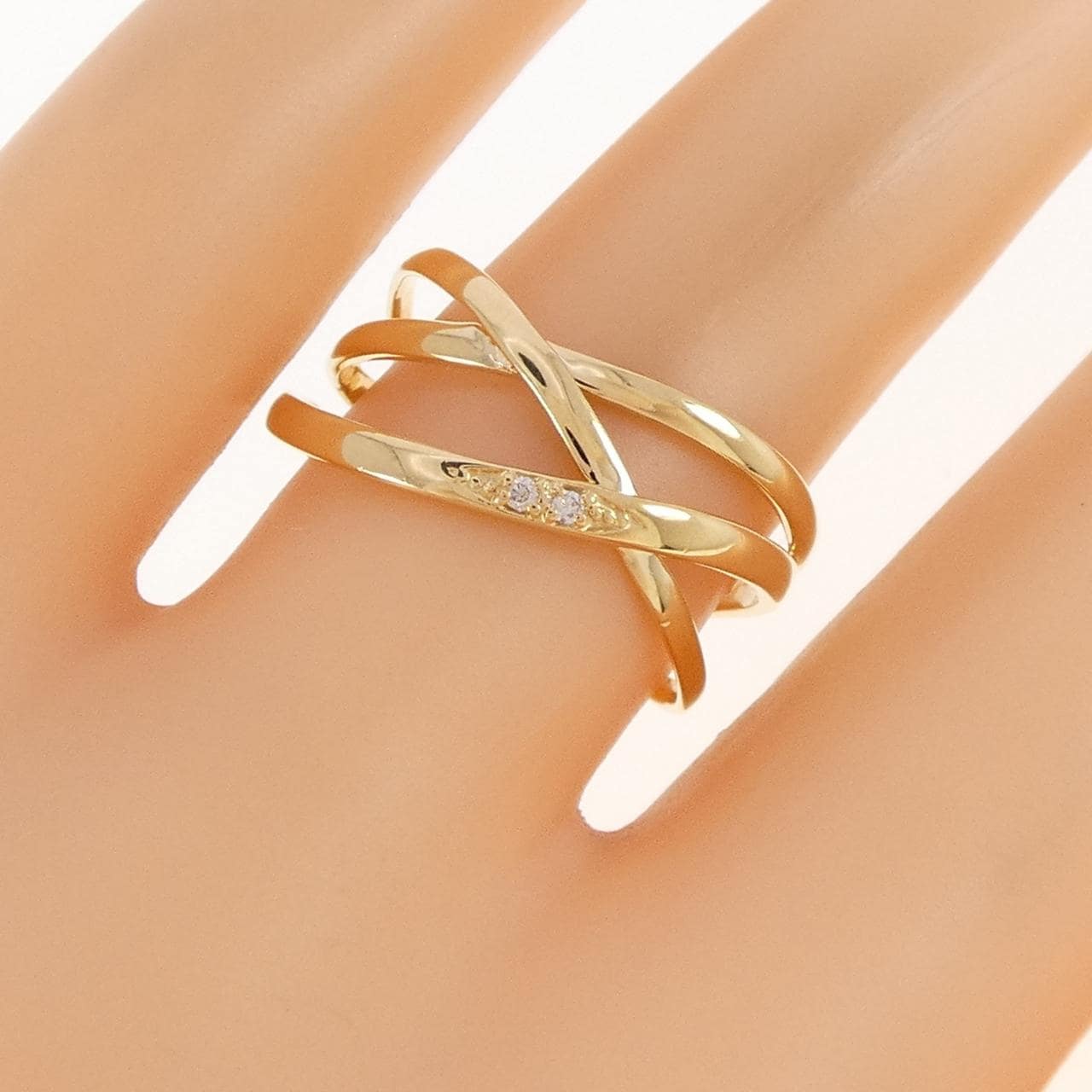 K18YG ダイヤモンド リング 0.01CT