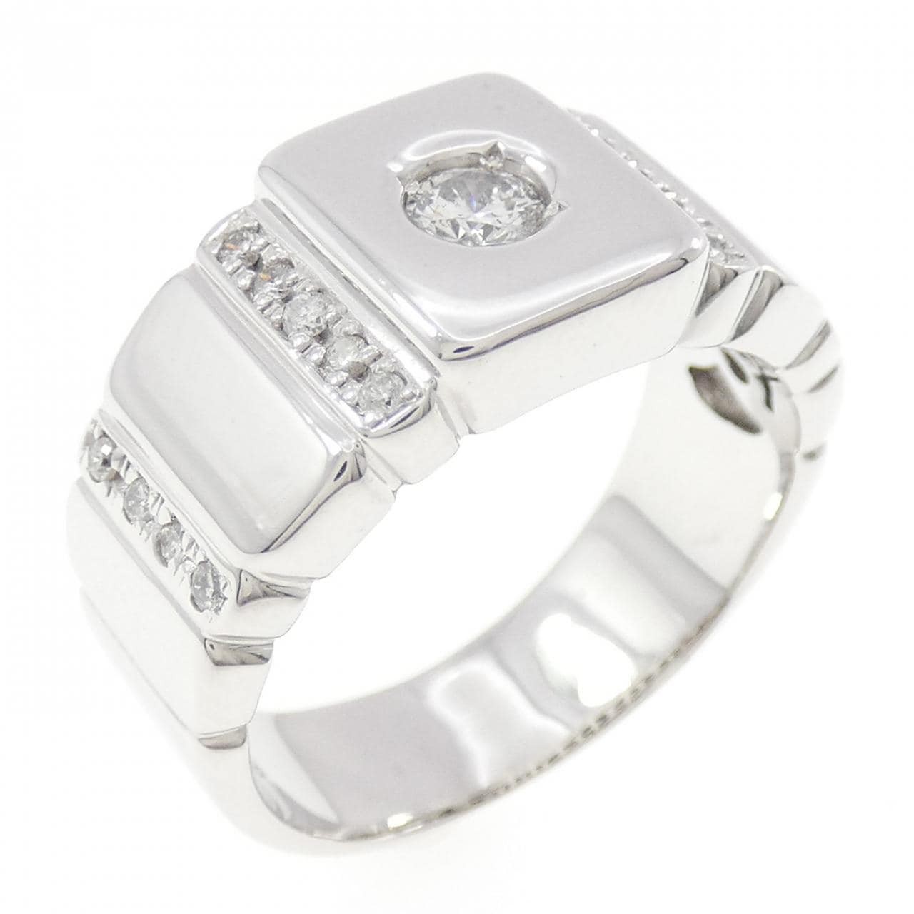 K14WG ダイヤモンド リング 0.33CT