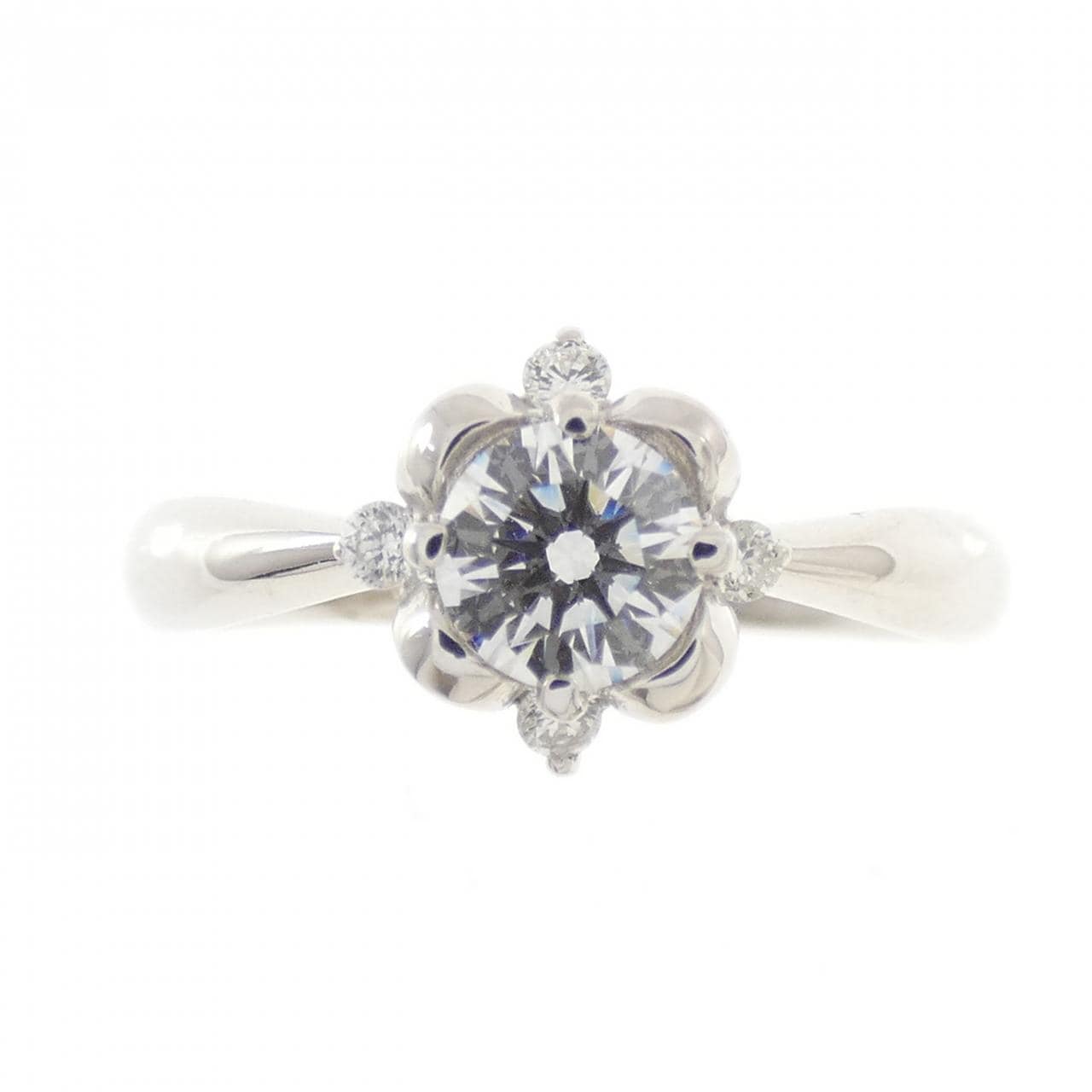 K18WG ダイヤモンド リング 0.371CT E VS2 EXT