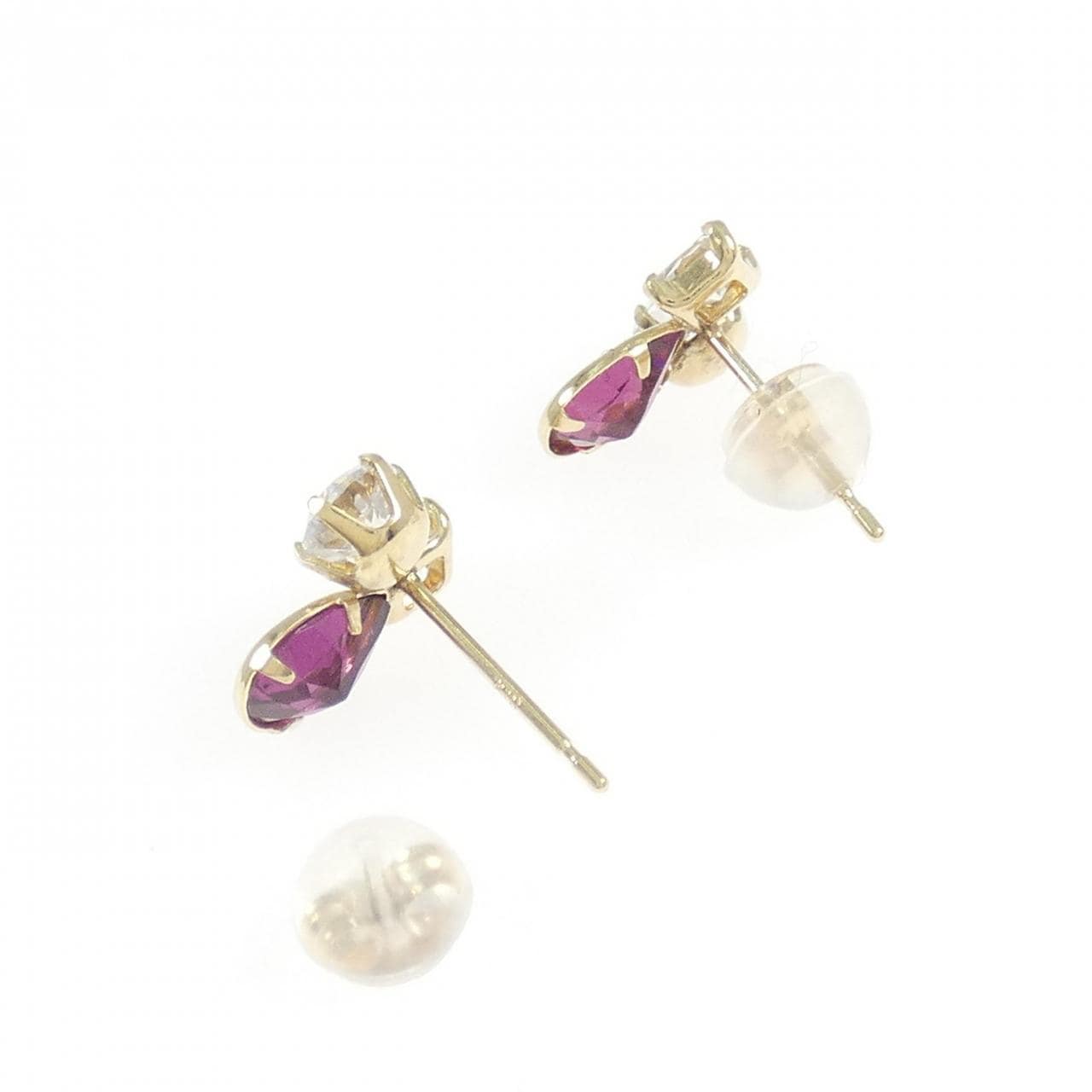 K10YG ガーネット ピアス