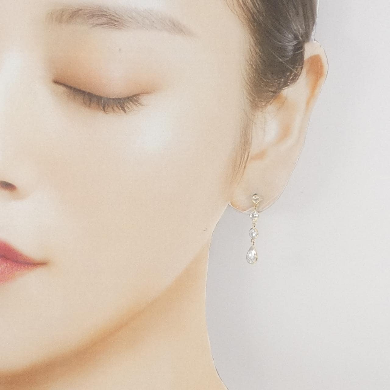 K18YG キュービック ピアス