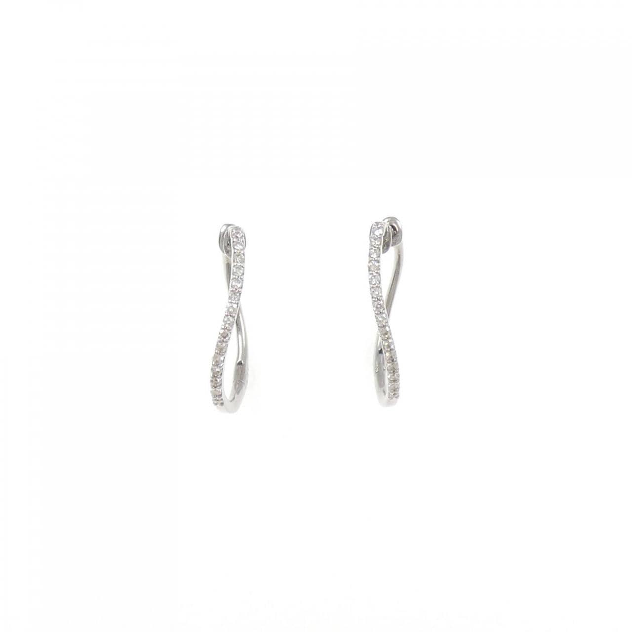 K18WG ダイヤモンド ピアス 0.20CT