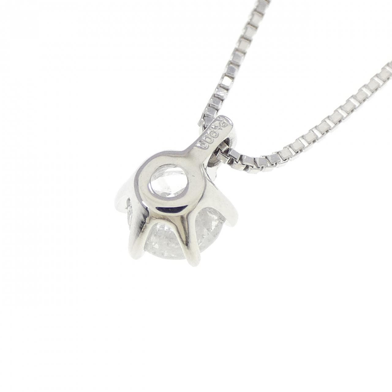 PT900/PT850 ソリティア ダイヤモンド ネックレス 0.37CT