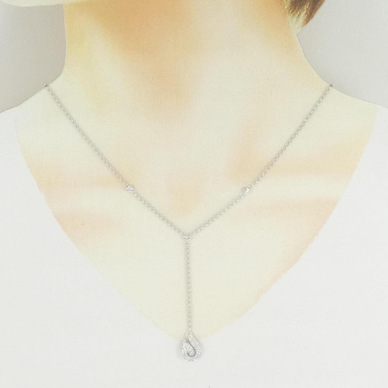 750WG ダイヤモンド ネックレス