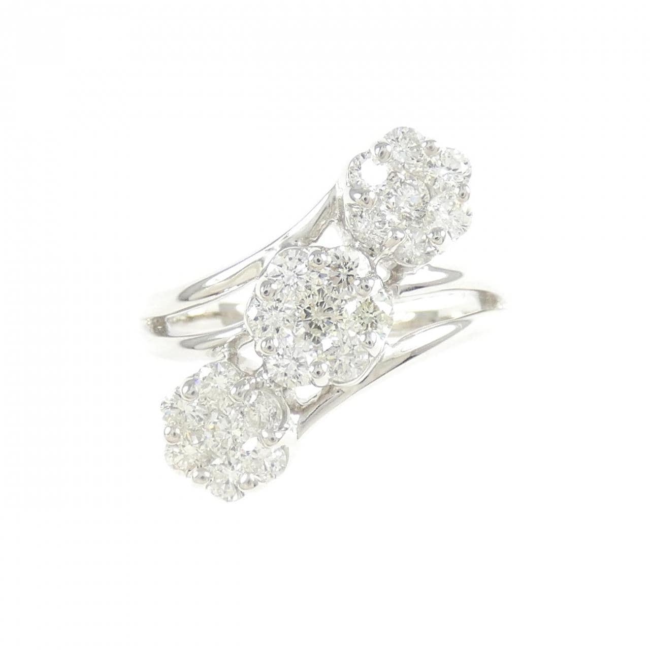 K18WG ダイヤモンド リング 1.00CT