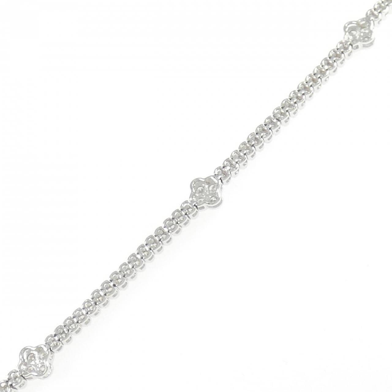 K14WG フラワー ダイヤモンド ブレスレット 1.71CT