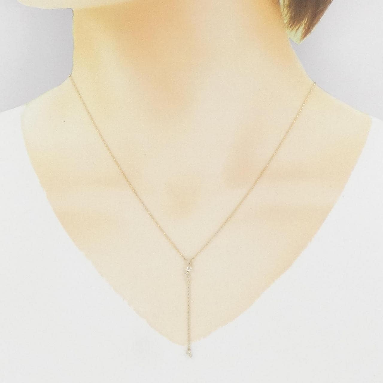 K18YG ダイヤモンド ネックレス 0.12CT