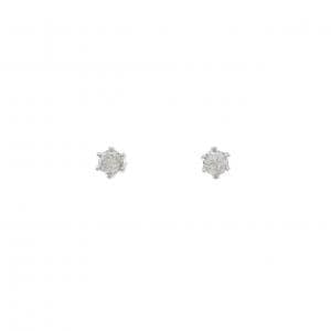 PT900 ソリティア ダイヤモンド ピアス 0.52CT