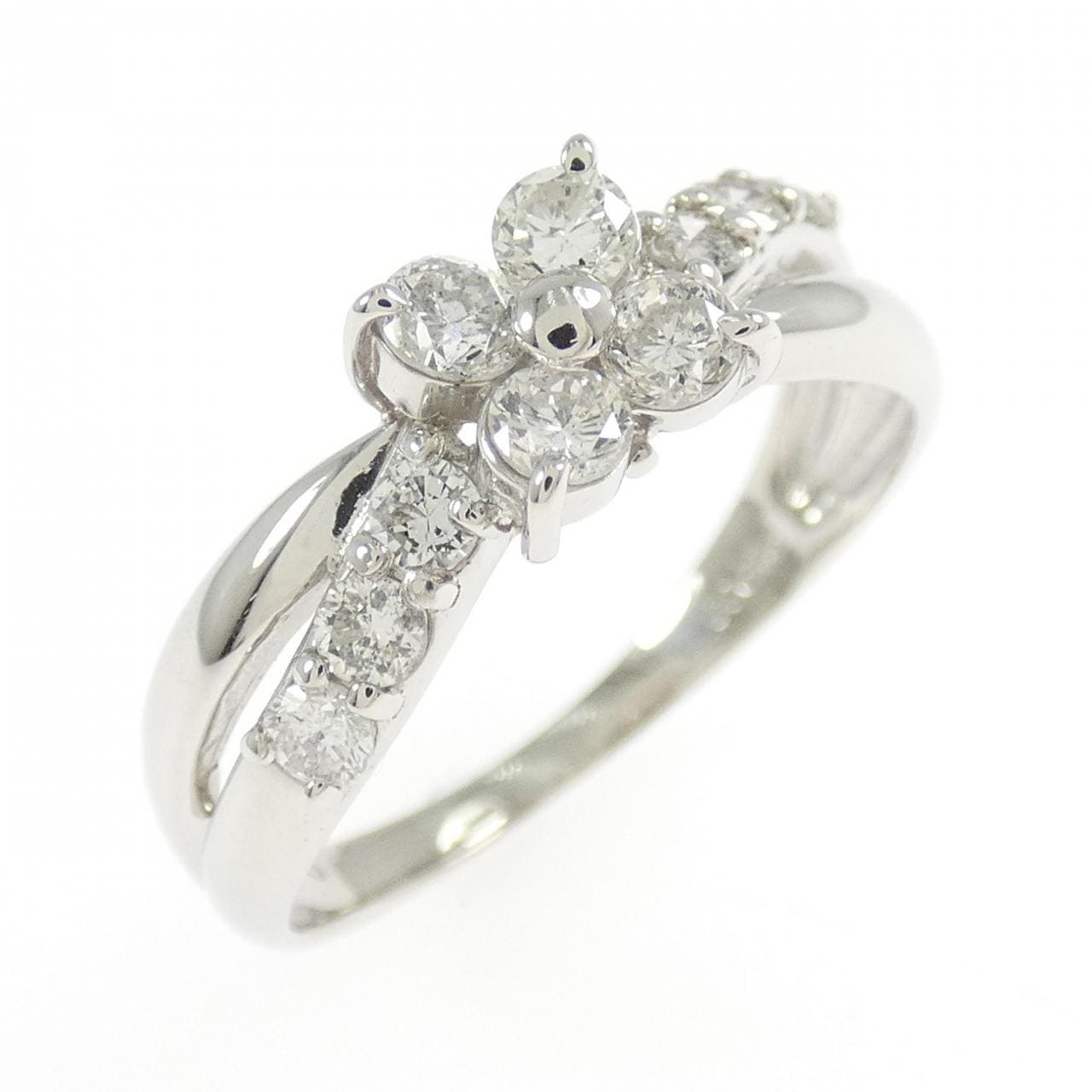 PT900 フラワー ダイヤモンド リング 0.50CT