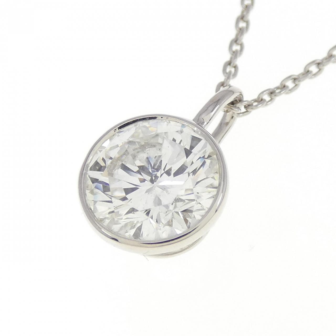 【リメイク】PT ダイヤモンド ネックレス 2.020CT H I1 Good