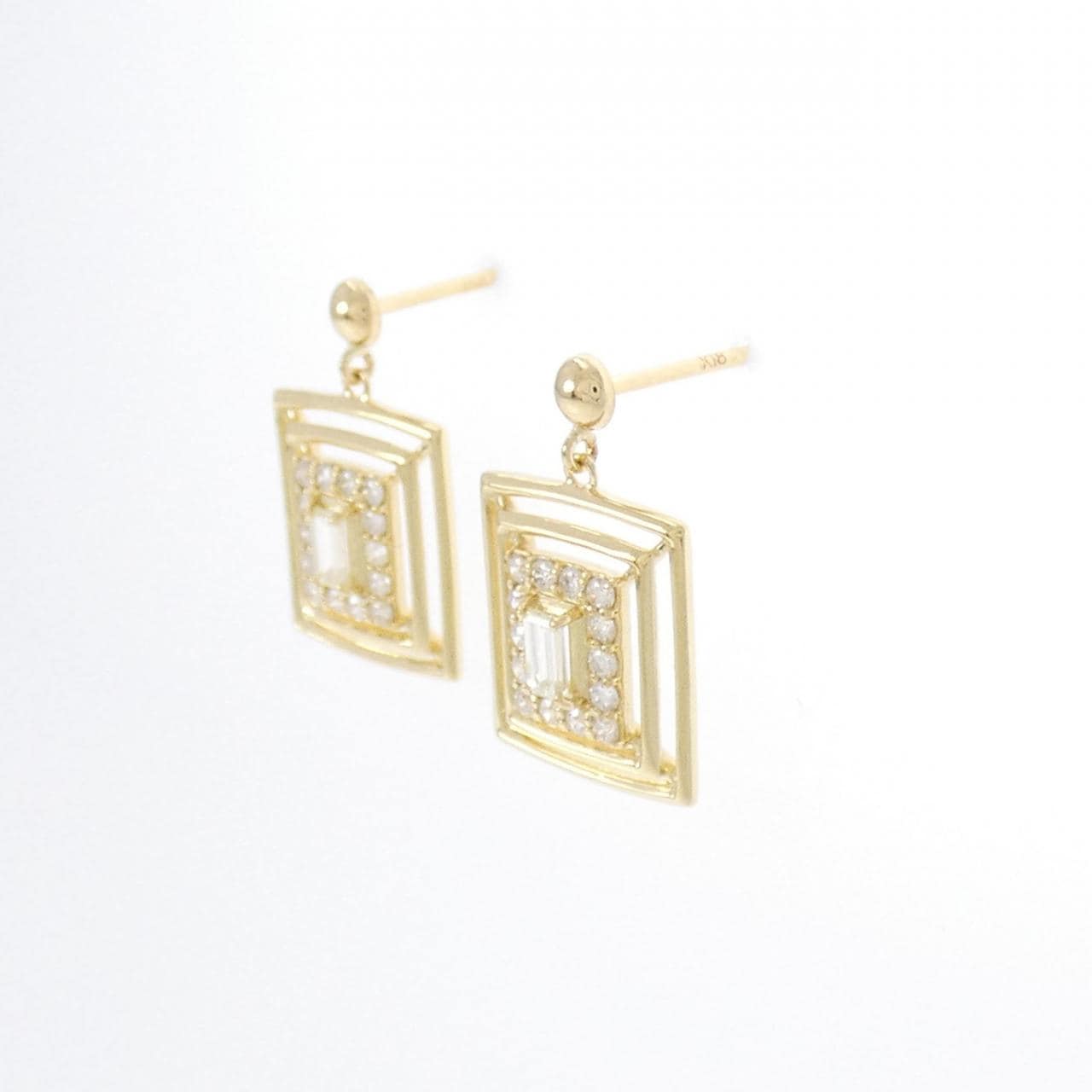 【新品】K18YG ダイヤモンド ピアス 0.30CT