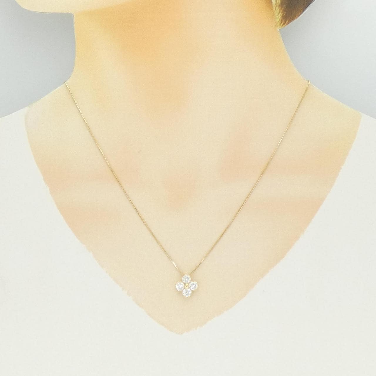 【新品】K18YG ダイヤモンド ネックレス 1.035CT E SI2 Good