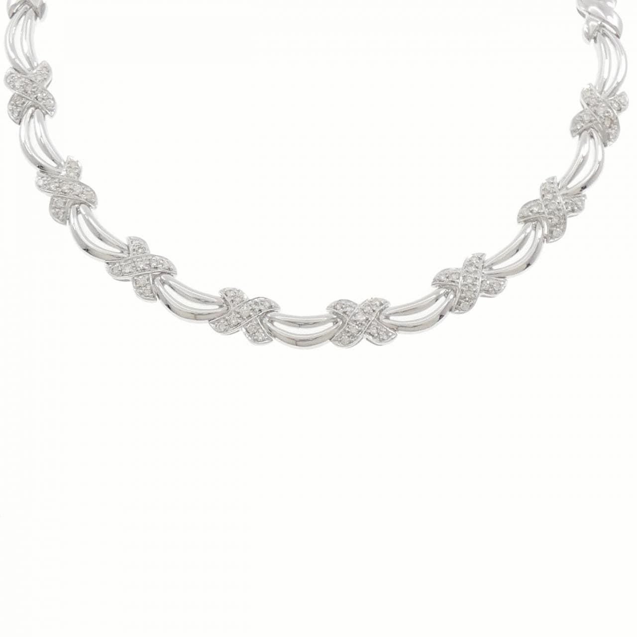 K18WG ダイヤモンド ネックレス 1.52CT