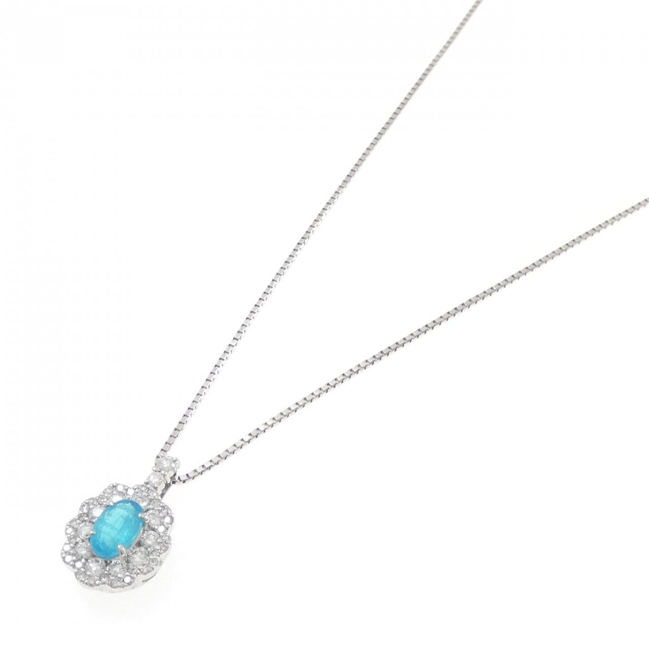 PT900/PT850 パライバトルマリン ネックレス 0.77CT
